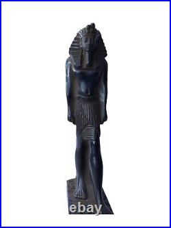 UNIQUE ANCIENT EGYPTIAN ANTIQUE Statue Stone King Tutankhamun Good Hieroglyphic