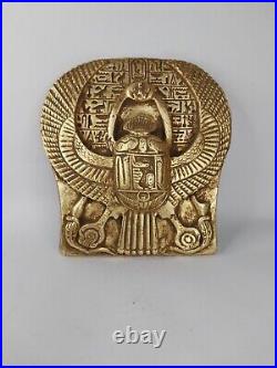 UNIQUE ANCIENT EGYPTIAN SCARAB Winged Beetle Protect Symbol Carving Hieroglyphic