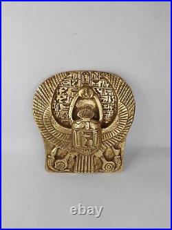 UNIQUE ANCIENT EGYPTIAN SCARAB Winged Beetle Protect Symbol Carving Hieroglyphic