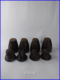 UNIQUE ANTIQUE ANCIENT EGYPTIAN 4 Canopic Jars Box Isis God Anubis Heavy Stone