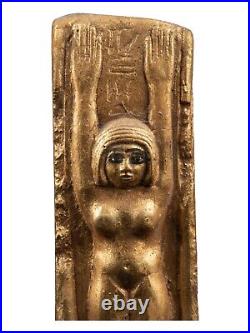 UNIQUE ANTIQUE ANCIENT EGYPTIAN Queen Swimming Heavy Stone Magic Hieroglyphic