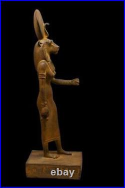 UNIQUE ANTIQUE ANCIENT EGYPTIAN Statue Heavy Stone Goddess Sekhmet Handmade