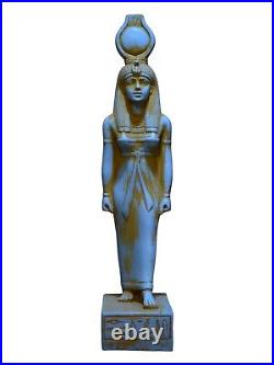 UNIQUE ANTIQUE ANCIENT EGYPTIAN Statue Stone Goddess Isis Magic Hieroglyphic