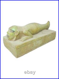 UNIQUE ANTIQUE ANCIENT EGYPTIAN Statue Stone Seth with Head Fish