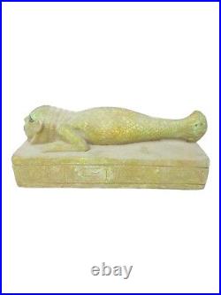 UNIQUE ANTIQUE ANCIENT EGYPTIAN Statue Stone Seth with Head Fish