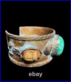 Unique Handmade Egyptian Bracelet with the Egyptian Scarab