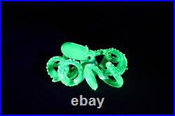 Uranium Glass Octopus Pendant Uranium Vaseline Glass Figurine Octopus Glass UV