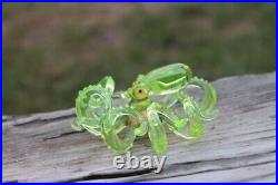 Uranium Glass Octopus Pendant Uranium Vaseline Glass Figurine Octopus Glass UV