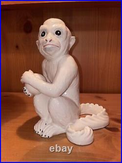 VERY RARE Antique 18 Italian Porcelain Elvis Capuchin Monkey STATUE @K