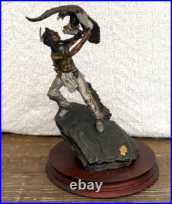VTG 1987 Legends C A Pardell White Feathers Vision #846/2500 8 Bronze Sculpture