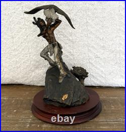 VTG 1987 Legends C A Pardell White Feathers Vision #846/2500 8 Bronze Sculpture