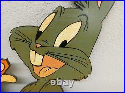 VTG 1999 Custom Cut Wood Cutout Looney Tunes Bugs Bunny Dean'99 One Of A Kind