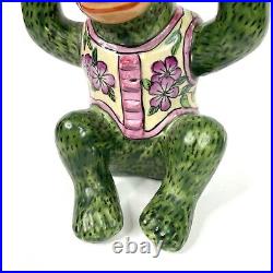 VTG Andrea By Sadek Chinoiserie Monkey Bowl Hand Painted Porcelain Soap Trinket