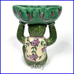 VTG Andrea By Sadek Chinoiserie Monkey Bowl Hand Painted Porcelain Soap Trinket