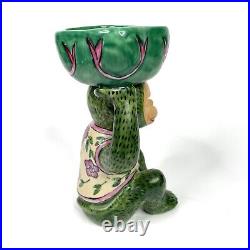 VTG Andrea By Sadek Chinoiserie Monkey Bowl Hand Painted Porcelain Soap Trinket