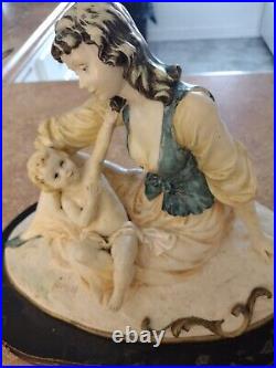 Valentino Statue By Miriam Vintage Mother And Child Statue