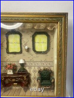 Very RARE Vintage 3D Diorama Shadow Box Hand Painted By Milson And Louis READ