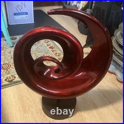 Very Rare Neon Lacquer Circle Swirl Sculpture from Lamps Plus