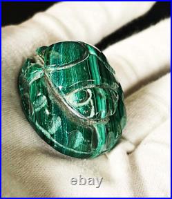 Very unique Egyptian Scarab symbol of Good luck -made of Real Malachite