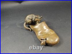 Victorian Vienna Bronze Cat Mouse Shoes 19th, signet geschützt