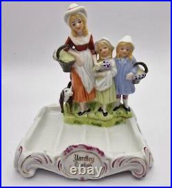 Vintage 1930's Yardley English Lavender Dish Porcelain Figurines Mother, Children