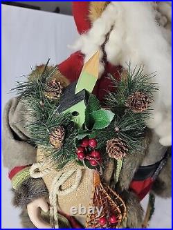 Vintage 32 LODGE SANTA-Porcelain Face/Hands-Wool Clothing-Fur Boots & Trim RARE Vintage 32 LODGE SANTA-Porcelain Face/Hands-Wool Clothing-Fur Boots & Trim RARE