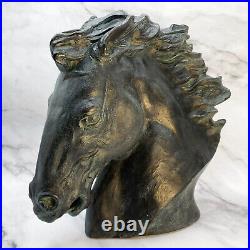 Vintage 70s Flaming Mane Horse Head Cast Sculpture James Killian Spratt Vintage 70s Flaming Mane Horse Head Cast Sculpture James Killian Spratt