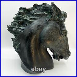 Vintage 70s Flaming Mane Horse Head Cast Sculpture James Killian Spratt Vintage 70s Flaming Mane Horse Head Cast Sculpture James Killian Spratt