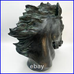 Vintage 70s Flaming Mane Horse Head Cast Sculpture James Killian Spratt Vintage 70s Flaming Mane Horse Head Cast Sculpture James Killian Spratt