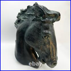 Vintage 70s Flaming Mane Horse Head Cast Sculpture James Killian Spratt Vintage 70s Flaming Mane Horse Head Cast Sculpture James Killian Spratt