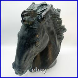 Vintage 70s Flaming Mane Horse Head Cast Sculpture James Killian Spratt Vintage 70s Flaming Mane Horse Head Cast Sculpture James Killian Spratt