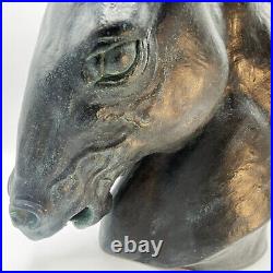 Vintage 70s Flaming Mane Horse Head Cast Sculpture James Killian Spratt Vintage 70s Flaming Mane Horse Head Cast Sculpture James Killian Spratt