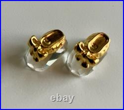 Vintage 90s Swarovski Crystal Memories Baby Booties, Rattle, and Pacifier