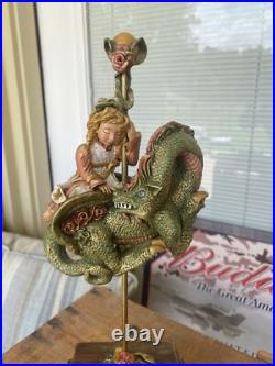 Vintage'96 Girl and Dragon Sculpture Signed Lisa Snellings 15/100 EXCELLENT