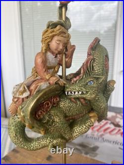 Vintage'96 Girl and Dragon Sculpture Signed Lisa Snellings 15/100 EXCELLENT
