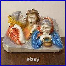 Vintage Antique Italian Pettegole gossips Women Ceramic Italy Sculpture Mother