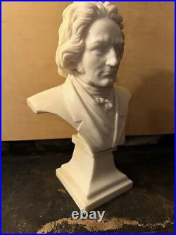 Vintage Beethoven Bust Figurine 11.5 Tall Heavy Resin