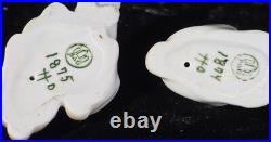 Vintage Bing & Grondahl, B&G Miniature Porcelain White Rabbits Figurines 1874/75