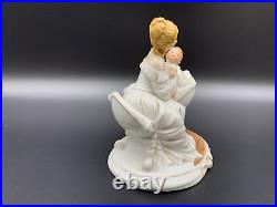 Vintage Capodimonte Mother And Child Figurine Collectible Mint Rare