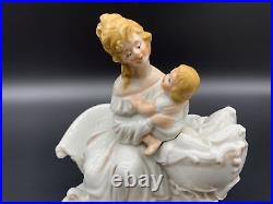 Vintage Capodimonte Mother And Child Figurine Collectible Mint Rare
