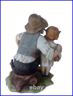 Vintage Capodimonte first day of school Figurine Vintage Capodimonte first day of school Figurine