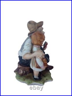 Vintage Capodimonte first day of school Figurine Vintage Capodimonte first day of school Figurine