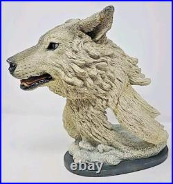 Vintage CreArt 1992 Grey Wulf Sculpture Signed Extremely RARE Limited E 434/1500