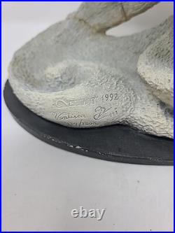 Vintage CreArt 1992 Grey Wulf Sculpture Signed Extremely RARE Limited E 434/1500