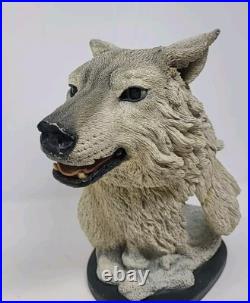 Vintage CreArt 1992 Grey Wulf Sculpture Signed Extremely RARE Limited E 434/1500