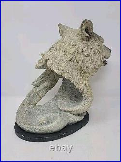 Vintage CreArt 1992 Grey Wulf Sculpture Signed Extremely RARE Limited E 434/1500