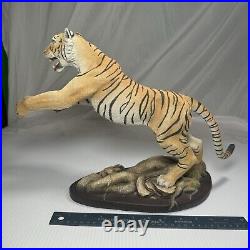 Vintage Creart Lunging Tiger Statue #173/950 See Photos