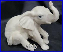 Vintage Cybis Elephant Willoughby by Susan Eaton Bisque Figurine Rare 1985