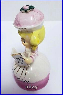 Vintage Enesco Sweet Shoppe Cupcake Candy Pink Dress Girl Flower and Music Book