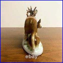 Vintage Fasold & Stauch Wallendorf Elk and Calf Figurine 15831